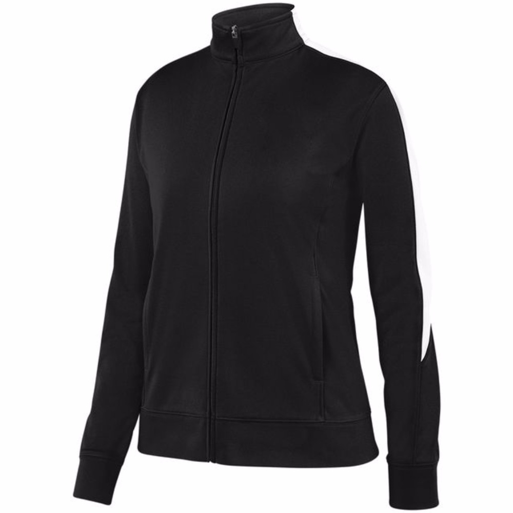 Augusta Sportswear Women's Black 100% Polyester Long Sleeve Front zipper Jacket